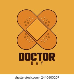 Feliz Día del Doctor Ilustración vectorial Icono médico Ilustración del estetoscopio