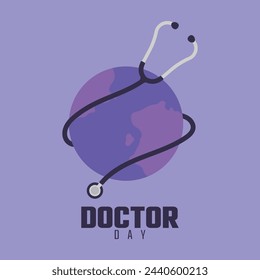 Happy Doctor`s Day Vector Illustration Doctor Healthcare Icon Stethoscope illustration