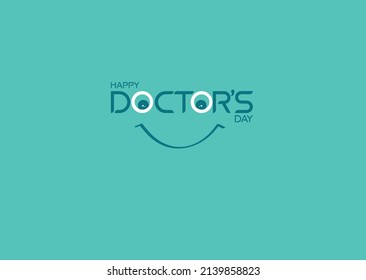 Happy doctors day. vector illustrations. Positive thinking and medical concept