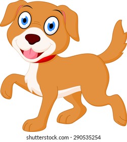 Happy dog cartoon 