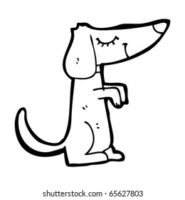 caricatura de perro feliz
