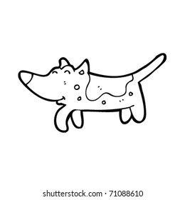 caricatura de perro feliz