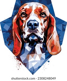 Happy Dog Cartoon America tshirt design, Vector,  illustration, Animal