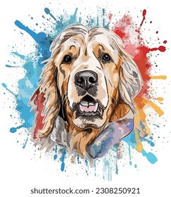 Happy Dog Cartoon Animal Cute tshirt design, Vector,  illustration, Animal