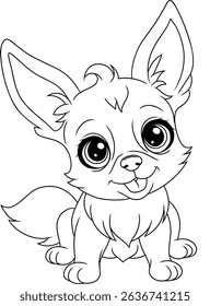 Happy Dog Design Coloring Sketch Book