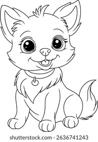 Happy Dog Design Coloring Sketch Book