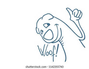 happy dog draw