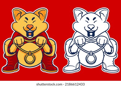 happy dog mascot vector illustration cartoon style