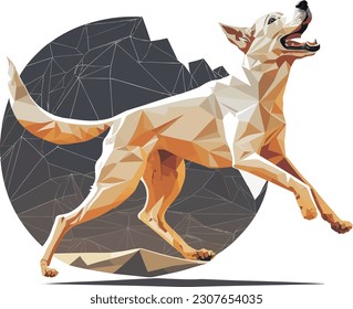 Happy dog running on the moon t shirt , Vector, illustration