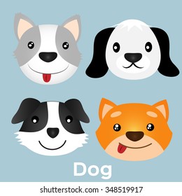 happy dog set made in vector  