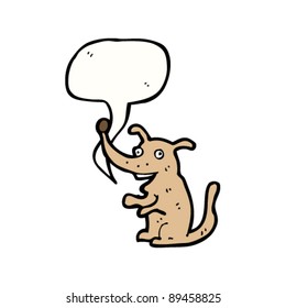 happy dog with speech bubble