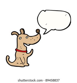 Hund mit Sprechblase