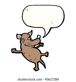 happy dog with speech bubble happy dog with speech bubble