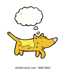 happy dog with thought bubble