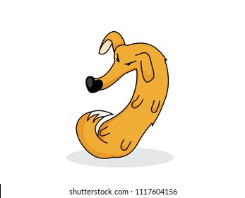 Happy dog vector illustration