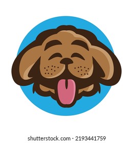 Happy dog vector illustration , perfect for pet shop and brand product logo design