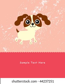 happy doggy greeting card