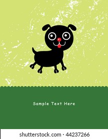 happy doggy greeting card