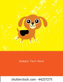 happy doggy greeting card