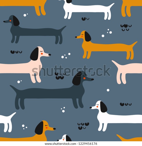 Vector De Stock Libre De Regalias Sobre Perros Felices Fondo