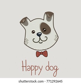Happy dog/vector illustration