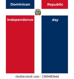 Happy Dominican Republic  Independence Day Vector Template Design Illustration