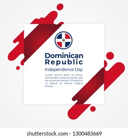 Happy Dominican Republic  Independence Day Vector Template Design Illustration