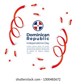 Happy Dominican Republic  Independence Day Vector Template Design Illustration