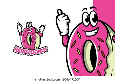 Happy Donut - Vorlage für Mascot-Logos