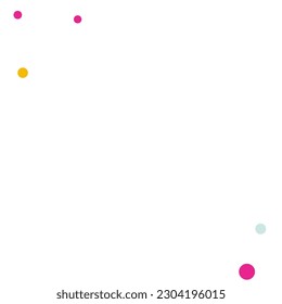 Happy Dot Invitation Vector White Background. Independence Round Texture. Christmas Confetti Illustration. Rainbow Splash Festival Wallpaper.