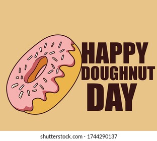 Happy Doughnut Day Illustrationen cute doughnut