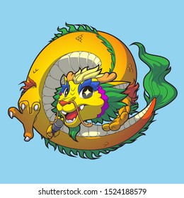 Happy Dragon All set pose