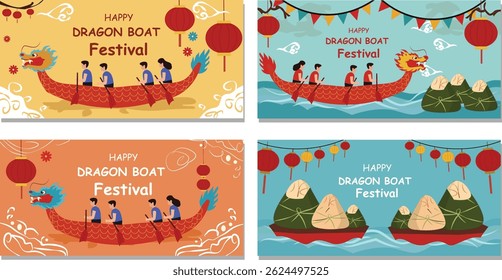 Happy Dragon Boat Festival: Festive Illustrations