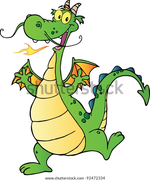 Happy Dragon Cartoon Character Stock Vector (Royalty Free) 92472334 ...