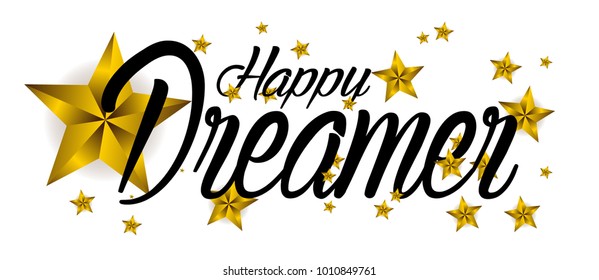 Happy dreamer, beautiful greeting card