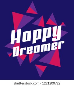 happy dreamer, beautiful greeting card background or banner with night party theme. design illustration