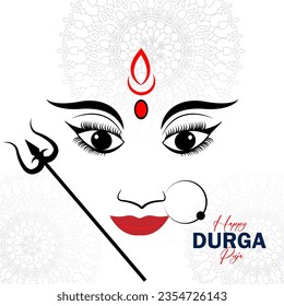 Happy Druga Puja Background Design