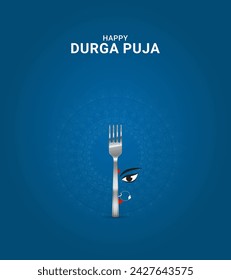 Happy Druga Puja Festival Design for banner. Druga Puja creative ads, India Festival.