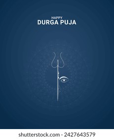 Happy Druga Puja Festival Design for banner. Druga Puja creative ads, India Festival.