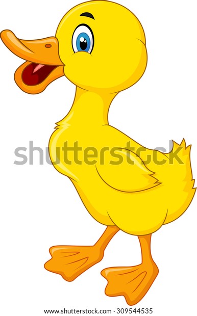 Happy Duck Cartoon Stock Vector (Royalty Free) 309544535