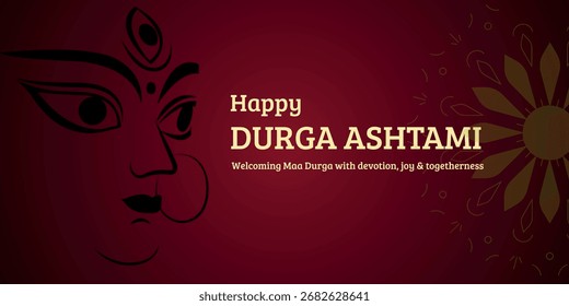 Feliz Anuncio de Vector Dugra Ashtami