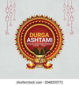 Happy Durga Ashtami Celebration Greeting Card