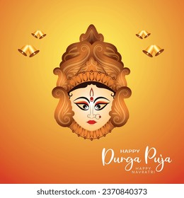 Happy Durga Pooja Wishes Card Design Background