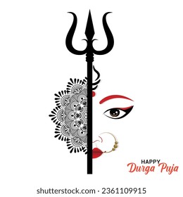 Feliz diseño de fondo de Durga Puja.