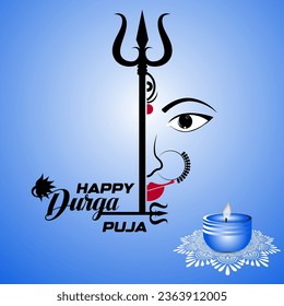 Happy Durga Puja Background Design
