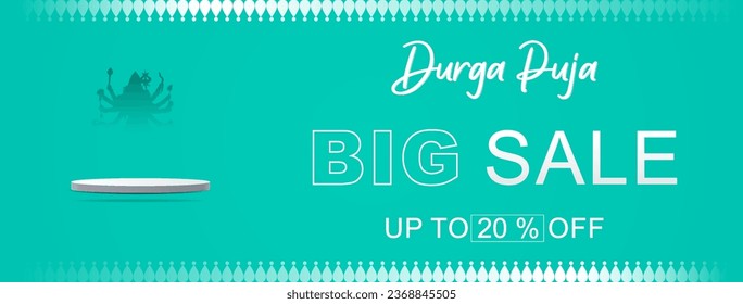 happy durga puja background durga puja festival sale banner design