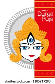 Happy Durga Puja Background Goddess Durga