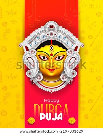 happy durga puja creative ads and social media post banner design
