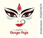 Happy durga puja creative template Design