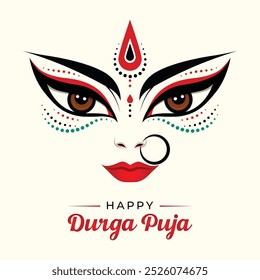 Happy durga puja creative template Design